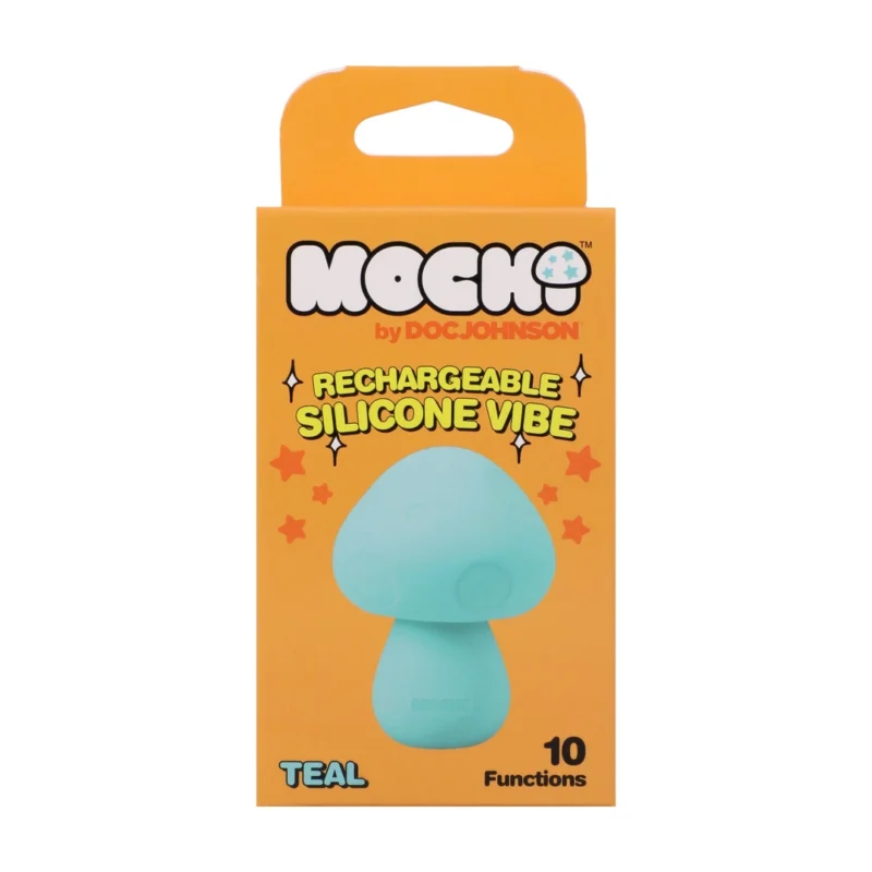 CalExotics Mushroom Vibe silikoninis įkraunamas masažuoklis Teal Green