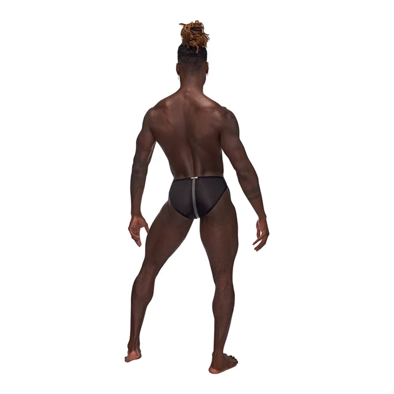 Male Power Landing Strip Bikini Brief XL Black Comfort Fit