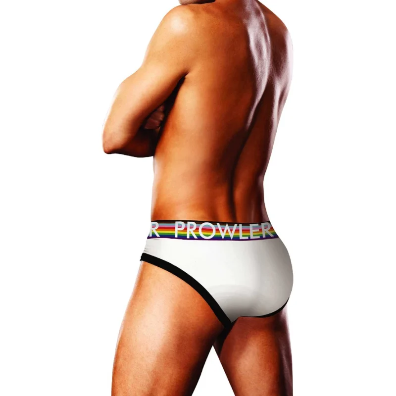 Prowler Oversized Paw Brief M White - Signature Waistband LGBTQ+ Edition