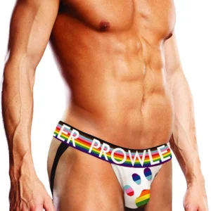 Prowler Oversized Paw Jockstrap XS White - Comfort Fit Athletic Underwear