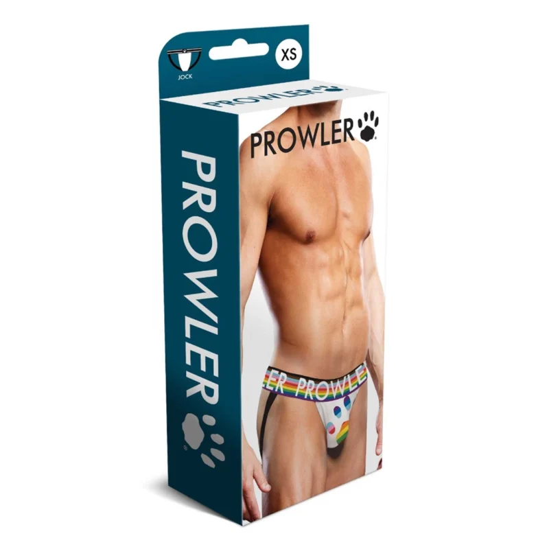 Prowler Oversized Paw Jockstrap XS White - Comfort Fit Athletic Underwear