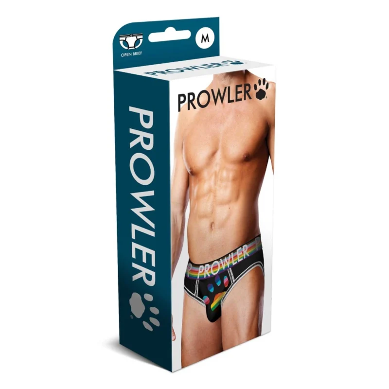 Prowler Oversized Paw Open Brief M Black - Signature Design Comfort