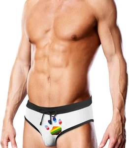 Prowler Swim Brief White Oversized Paw S - Pride Edition, Comfortable Fit