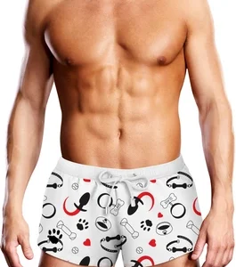 Prowler Swim Trunks Puppie Print Black/White/Red Size M