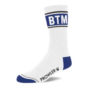 Prowler BTM Socks White/Blue - Classic Sporty Cotton Crew Socks