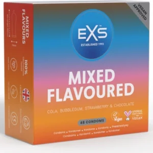 EXS Mixed Flavours Latex Condoms 48-Pack - Variety Aromatic Selection