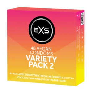 EXS Variety Pack 2 - 48 Premium Latex Condoms Assorted Types