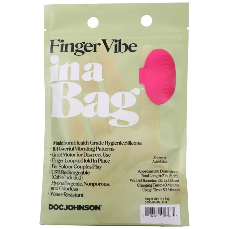 CalExotics Finger Vibe Pink - Rechargeable Silicone Stimulation Ring