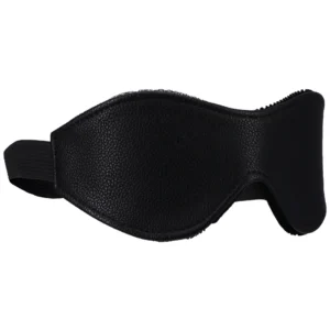 CalExotics Black Vegan Leather Eye Mask with Velvet Lining