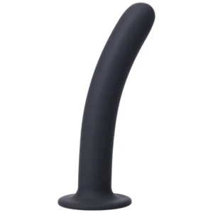 Doc Johnson Harness Set with Slim Silicone Attachment, Black Vegan Leather