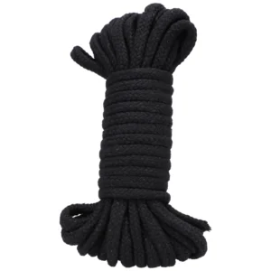 Doc Johnson Cotton Rope 32ft Black - Soft Flexible Bondage Cord