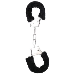 Pipedream Furry Cuffs Black - Comfortable Faux Fur Restraint System