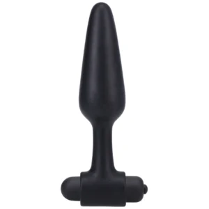 Doc Johnson Silicone Black Anal Plug 12 cm with 10-Function Bullet
