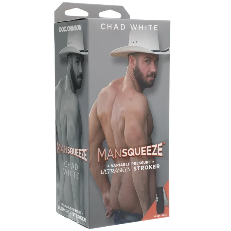 Doc Johnson Chad White ULTRASKYN Anatomical Intimate Device with Squeeze Plate