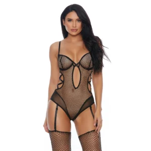 Caught In The Feels Lingerie Teddy with Garter Straps, Size L