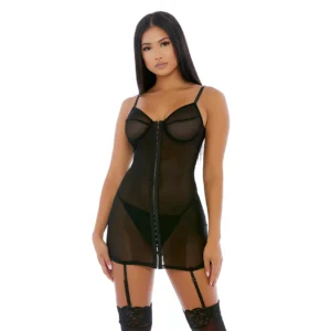Hook Me Up Two-Piece Nightgown Set with Adjustable Straps XL