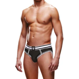 Prowler Open Brief S Black/White - Two-Tone Backless Underwear