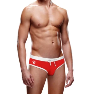 Prowler Swim Brief XL Red - Athletic Fit, Contrast Details