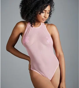 Dreamgirl Jasmine Sheer Mesh Bodysuit One Size Adjustable Strap