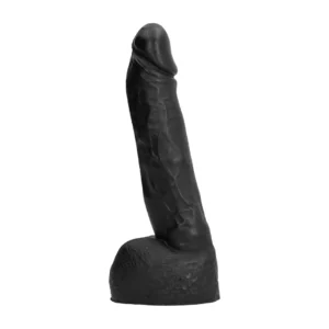All Black 051 Intimate Silicone Model, Black, 22 cm