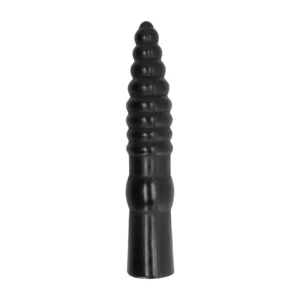 All Black Model 060 - Elongated Ribbed Intimate Device 33 cm Black