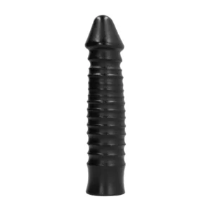 All Black 069 Intimate Machine Ribbed 26cm Black Silicone Model