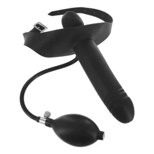 Incubus Inflatable Dual-Function Gag with External Attachment Black