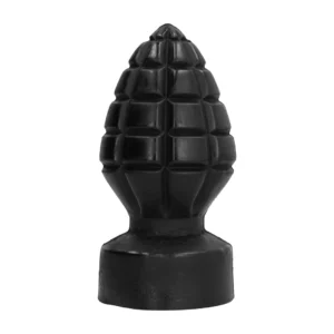 All Black Model 73 Anal Plug 14 cm - Hand Grenade Design, Black