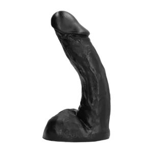 All Black 23 cm Model 6604 Anal Plug - Anatomical Design, Black