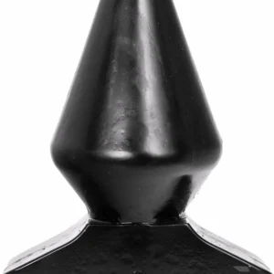 All Black Model 7 Intimate Plug 18.5 cm - Smooth Grooved Surface