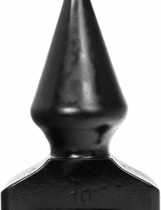 All Black Anal Accessory 20.5 cm - Smooth Grooved Silicone Plug