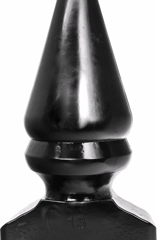 All Black AB13 Anal Plug 28.5 cm - Smooth Grooved Large Model