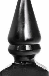 All Black AB13 Anal Plug 28.5 cm - Smooth Grooved Large Model