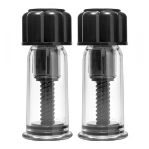 XR Brands Black Max Precision Suction System for Nipple Stimulation - 2 pcs