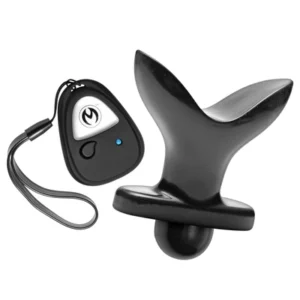 XR Brands Ass Anchor Vibrating Anal Plug with Remote Control Black