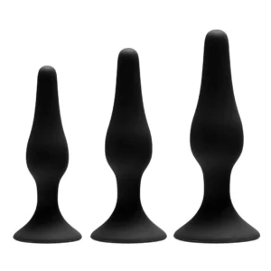 Blush Novelties Anal Training Set 3-Piece Silicone Beginner Kit Black