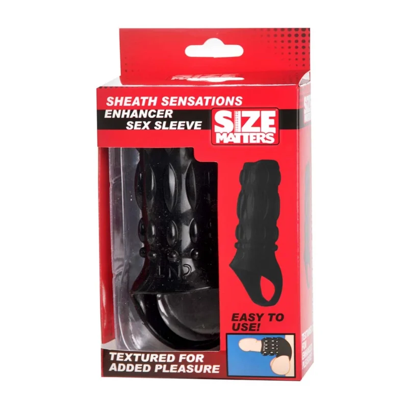 XR Brands Master Series Intimate Enhancement Sleeve Black TPR 4.5in