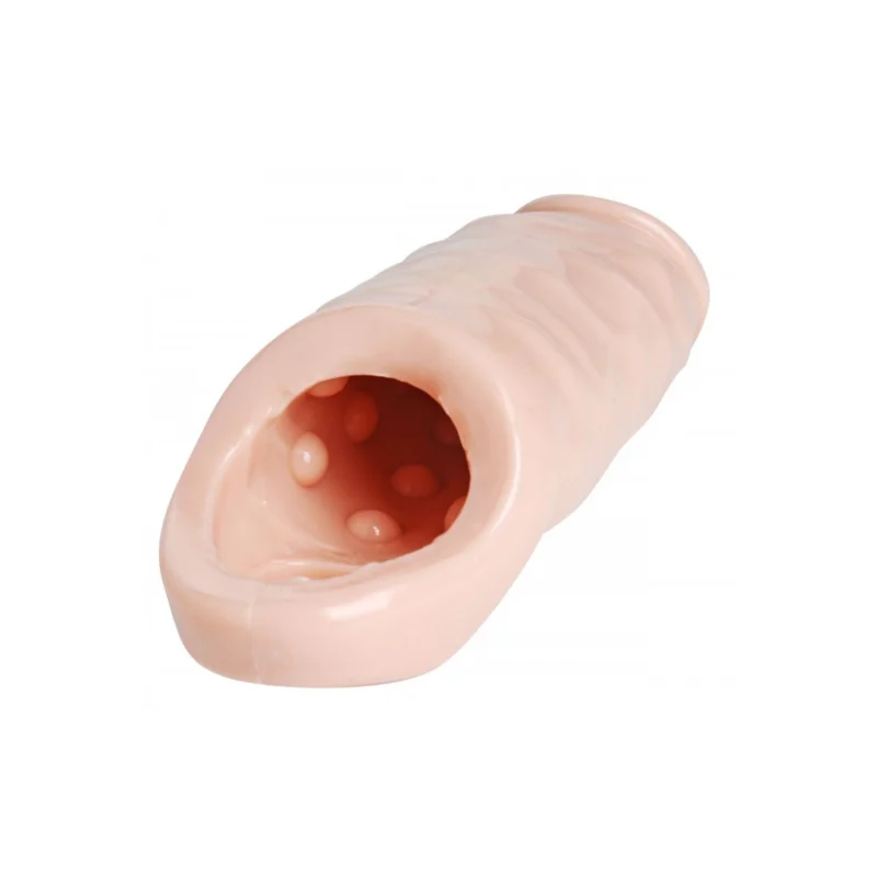 XR Brands Really Ample XL Extension Sleeve with Studded Interior, Transparent