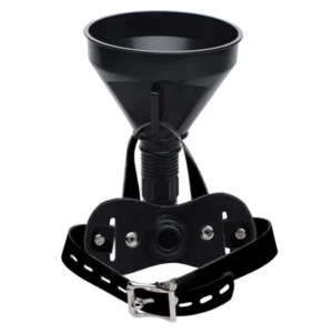 XR Brands Latrine Extreme Adjustable Funnel Gag System Black