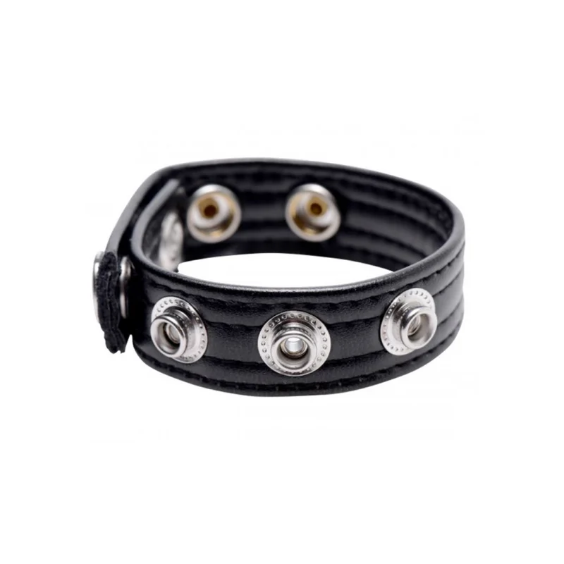 XR Brands Speed Snap Adjustable Silicone Intimate Ring Black