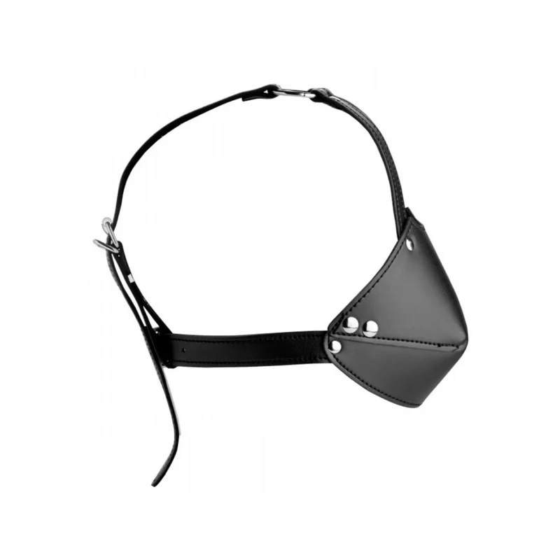 Master Series Ball Gag Adjustable Head Harness - Black, Removable Gag