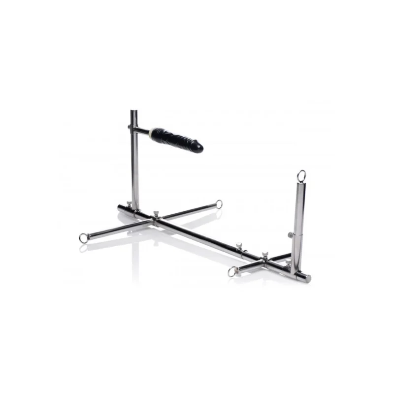 XR Brands Imprisoned Metal Restraint System with Adjustable Attachment Black