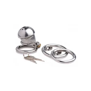 Exile Deluxe Stainless Steel Secure Lock Chastity Cage with Key System