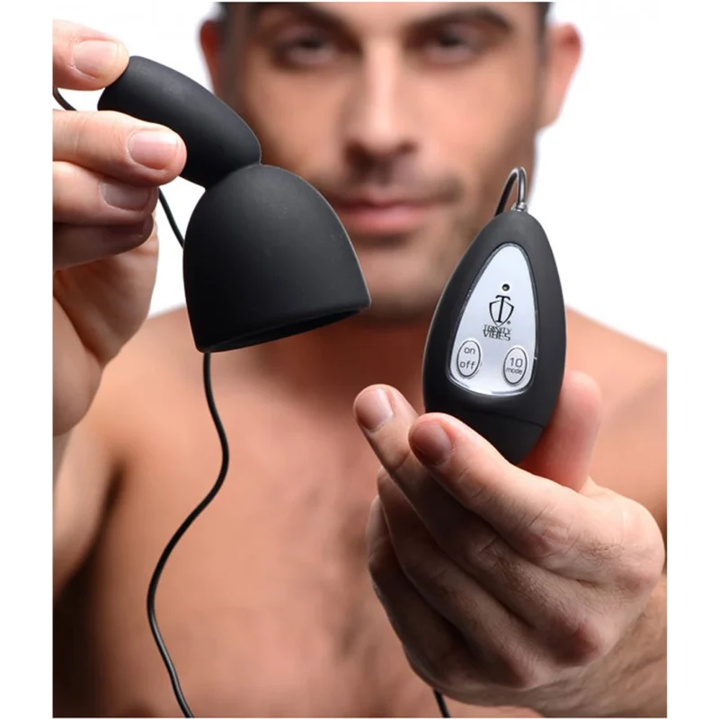 XR Brands Deluxe Silicone Head Stimulator 10-Mode Black
