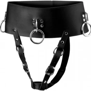 XR Brands Forced Wand Holder Belt - Adjustable Harness System Black