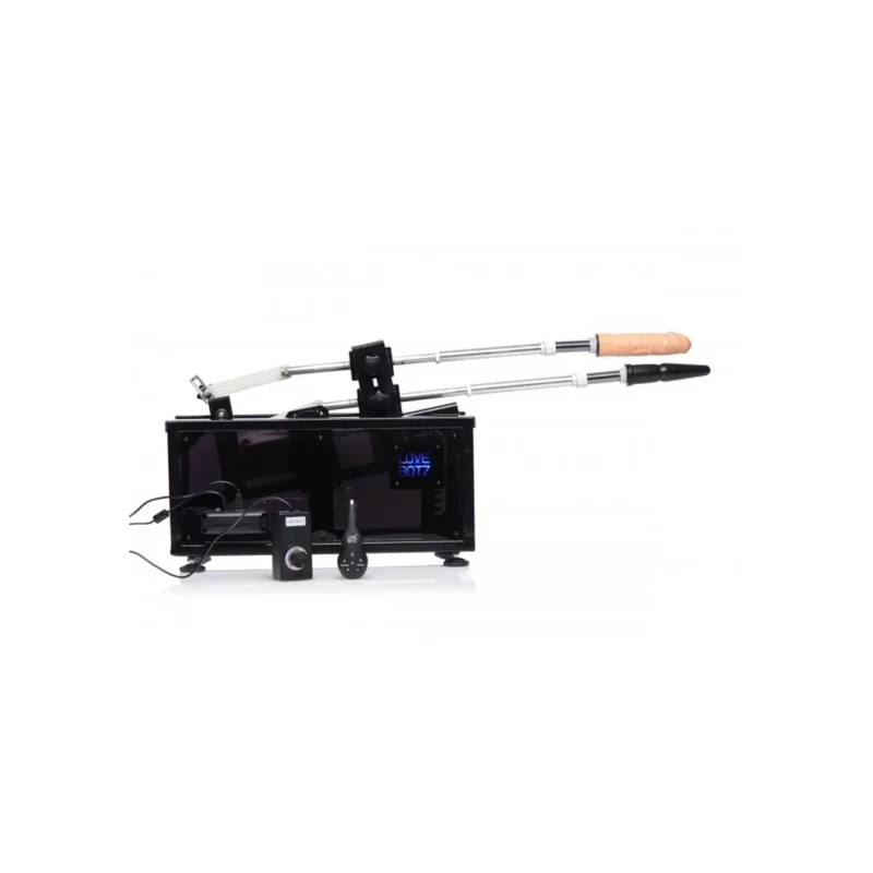 Athena Ultimate Intimate Machine with Adjustable Dual Rods & Remote, Black