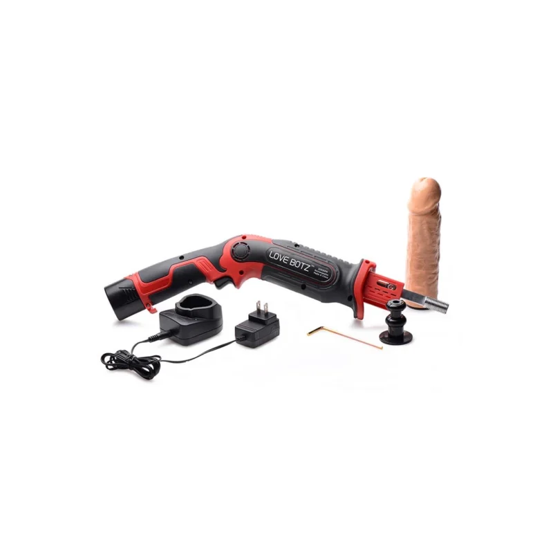 Lovebotz Thrust-Bot Handheld Multi-Speed Intimate Power Tool, 7” TPE, Light
