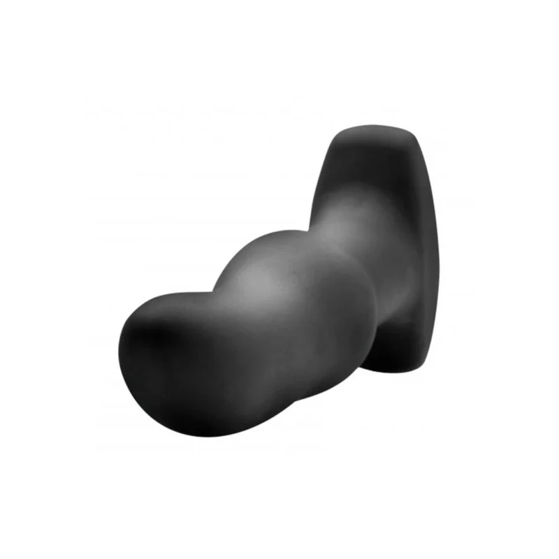 XR Brands Model M Curved Rotating Bead Plug with Remote - Black