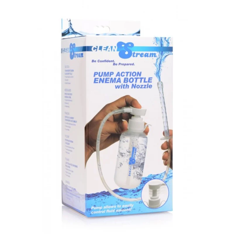 XR Brands CleanStream Pump Action Hygiene Bottle 300ml with Nozzle