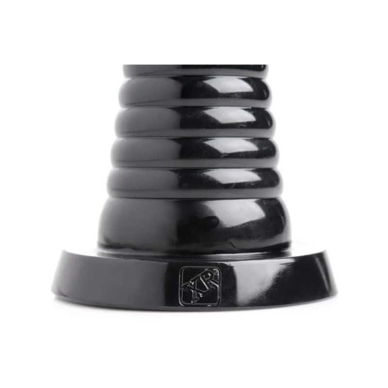 XR Brands Master Series Ribbed Intimate Cone Black 28.5cm Large Size